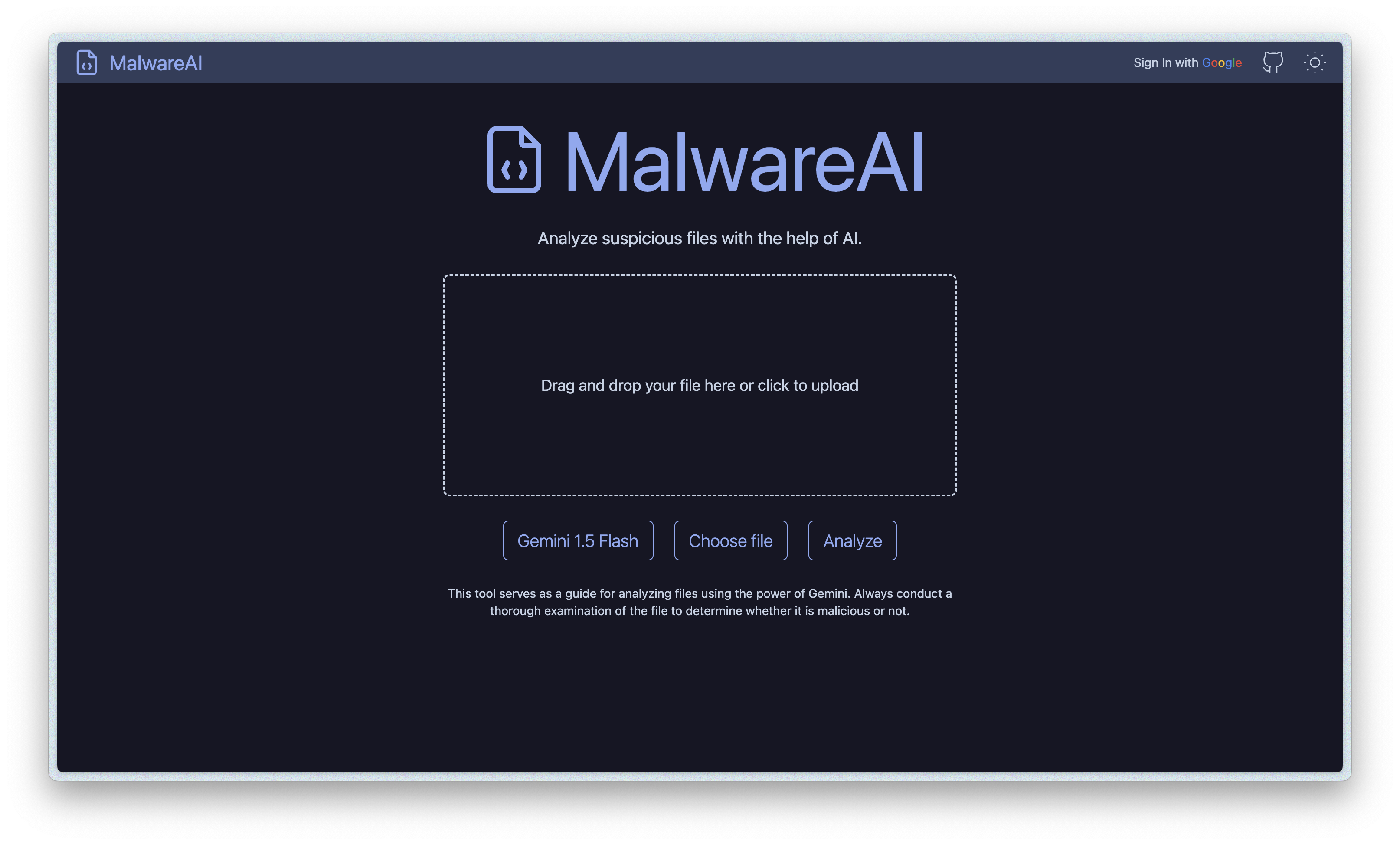 MalwareAI screenshot